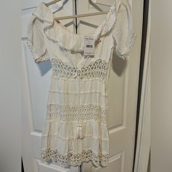 Free People Ivory Lace Dress Size 4 - Picture 1 of 5